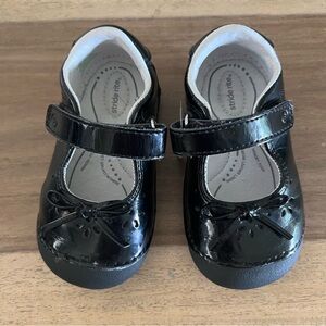 Stride Rite Glossy Black Dress Shoes for Kids